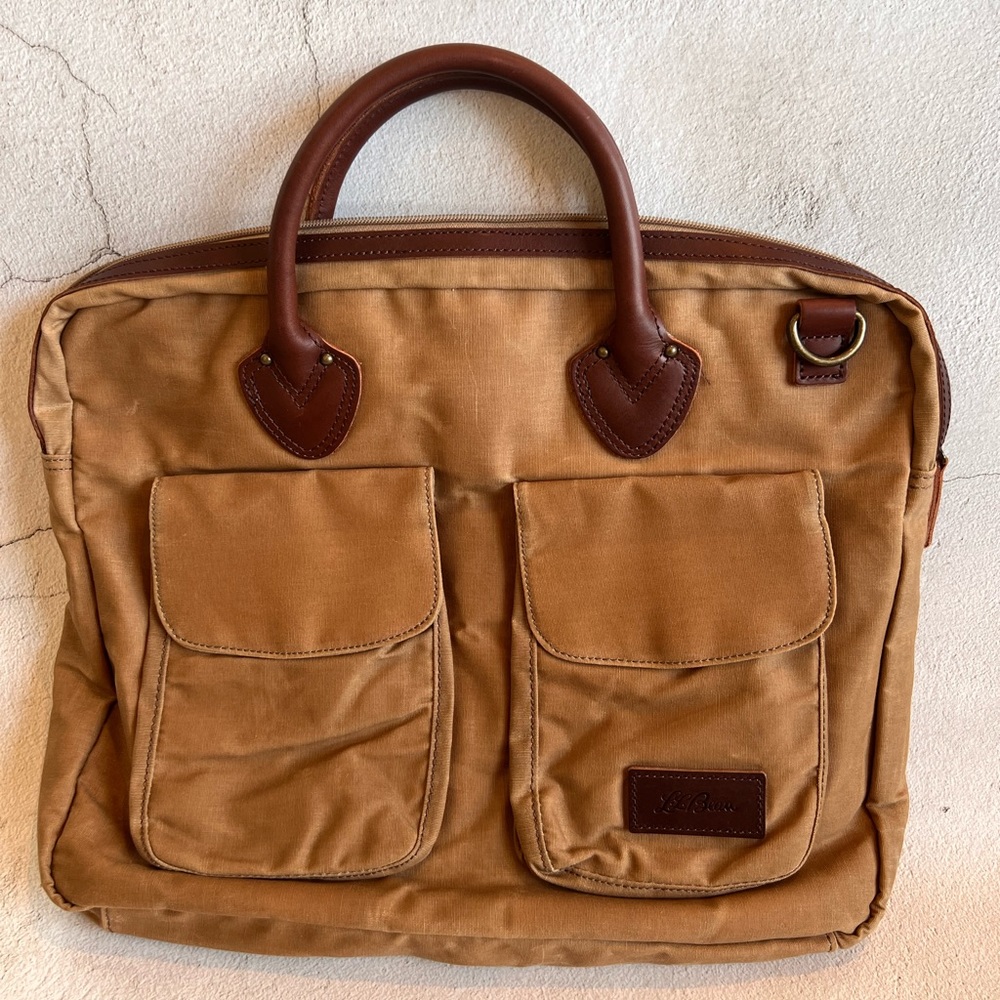L.L. Bean Heritage Waxed Canvas Briefcase